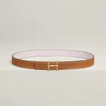 H Torsade belt buckle & Reversible leather strap 24 mm